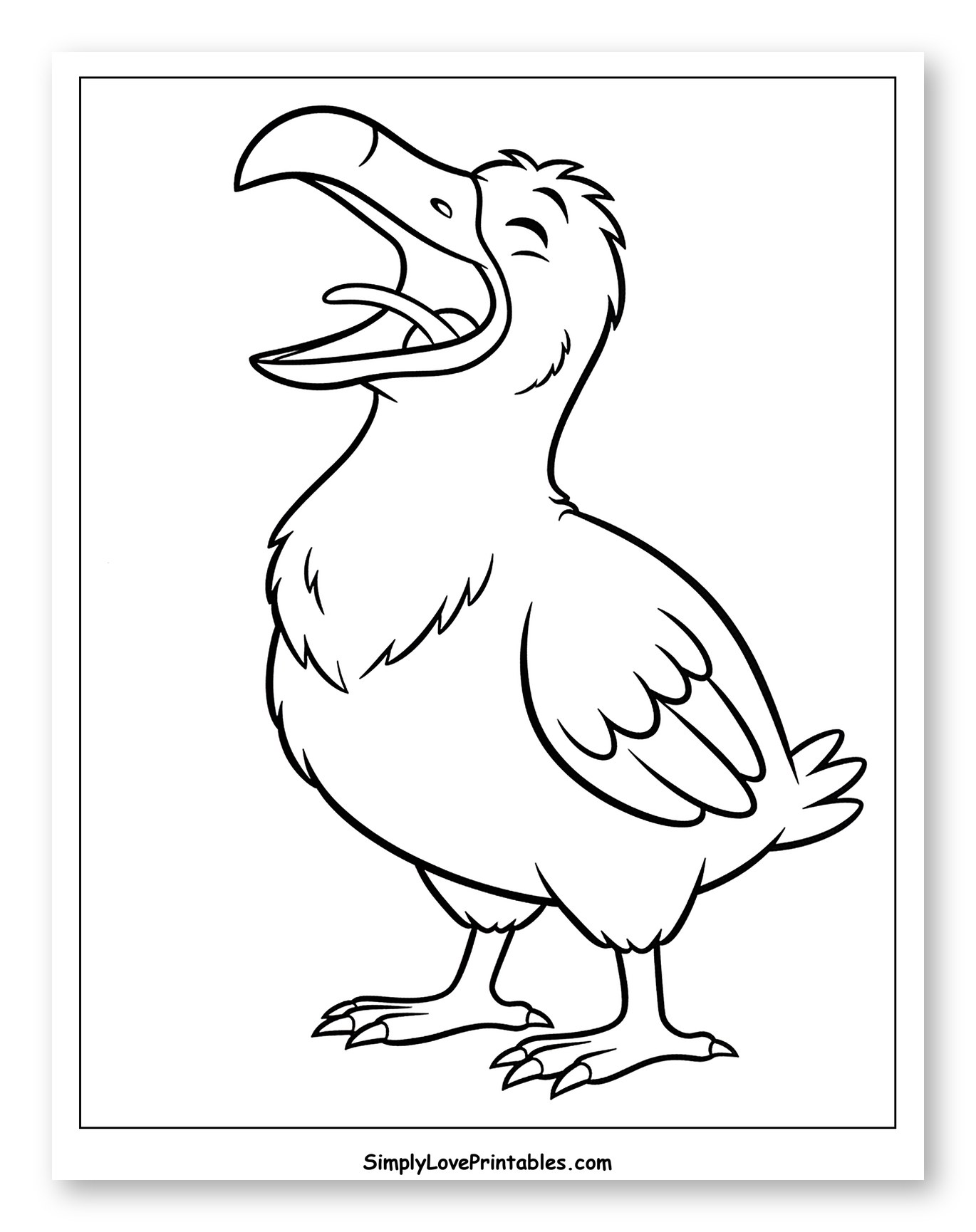 Playful Dodo with Wide Open Mouth