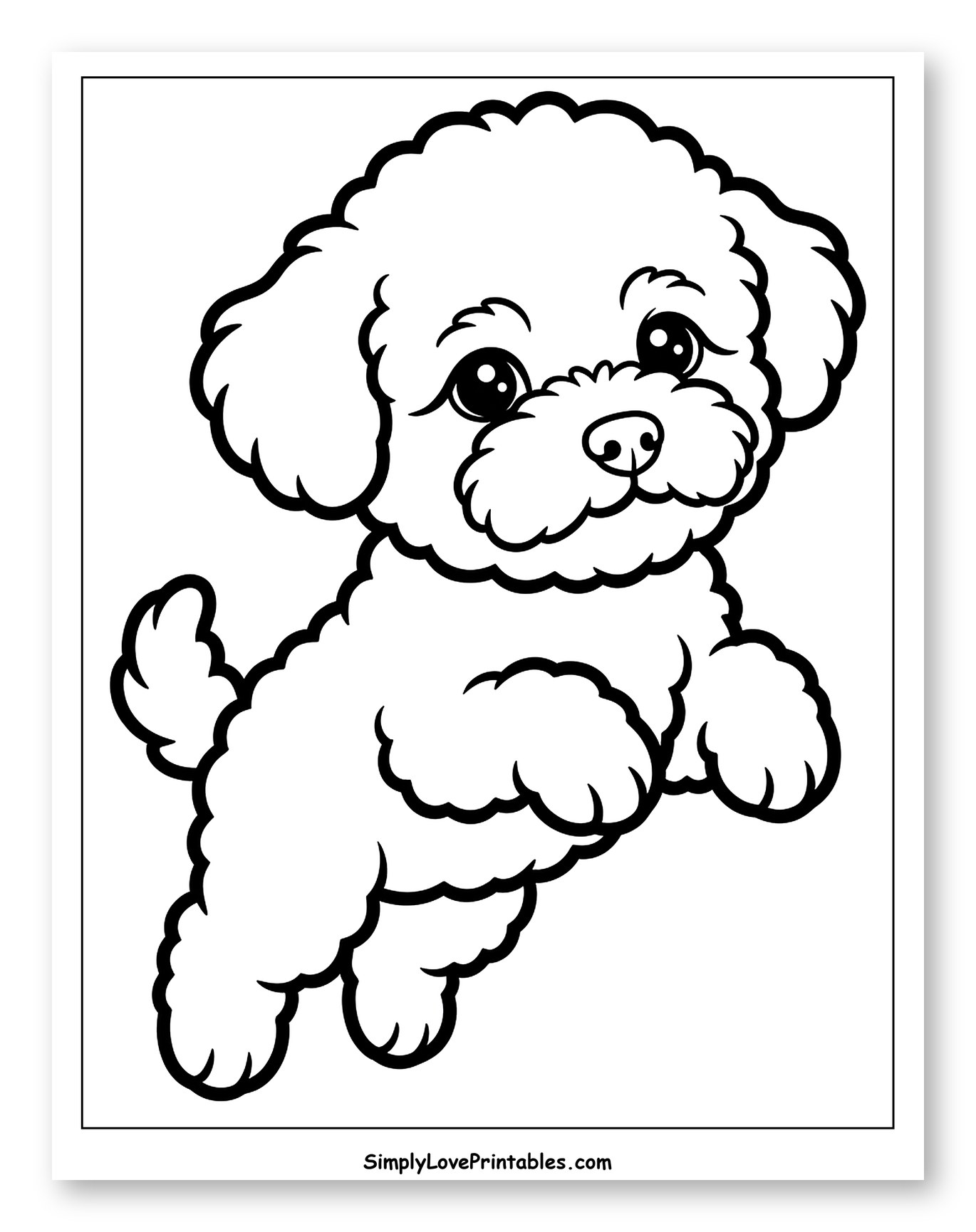 Playful Fluffy Puppy Leaping Up