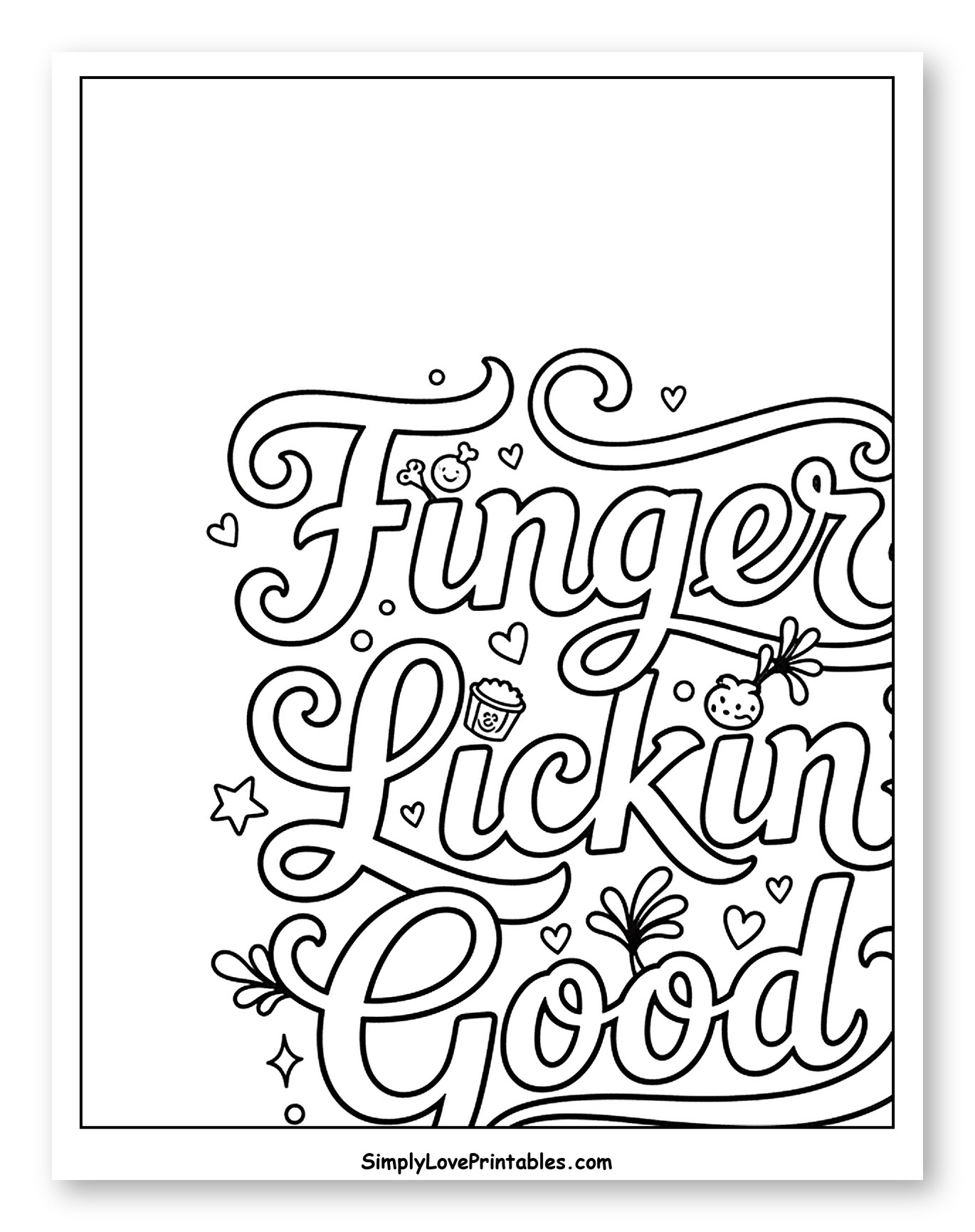 Playful Hand-Lettered Finger Lickin' Good