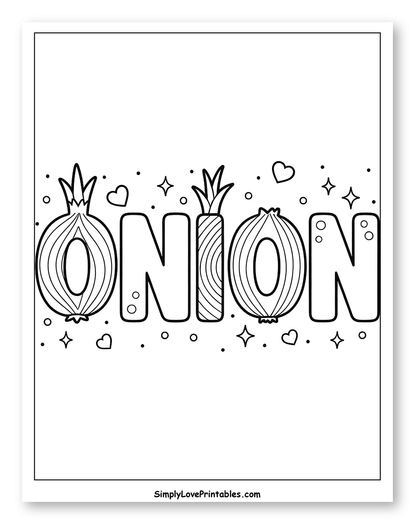 Playful ONION Text with Onion Illustrations