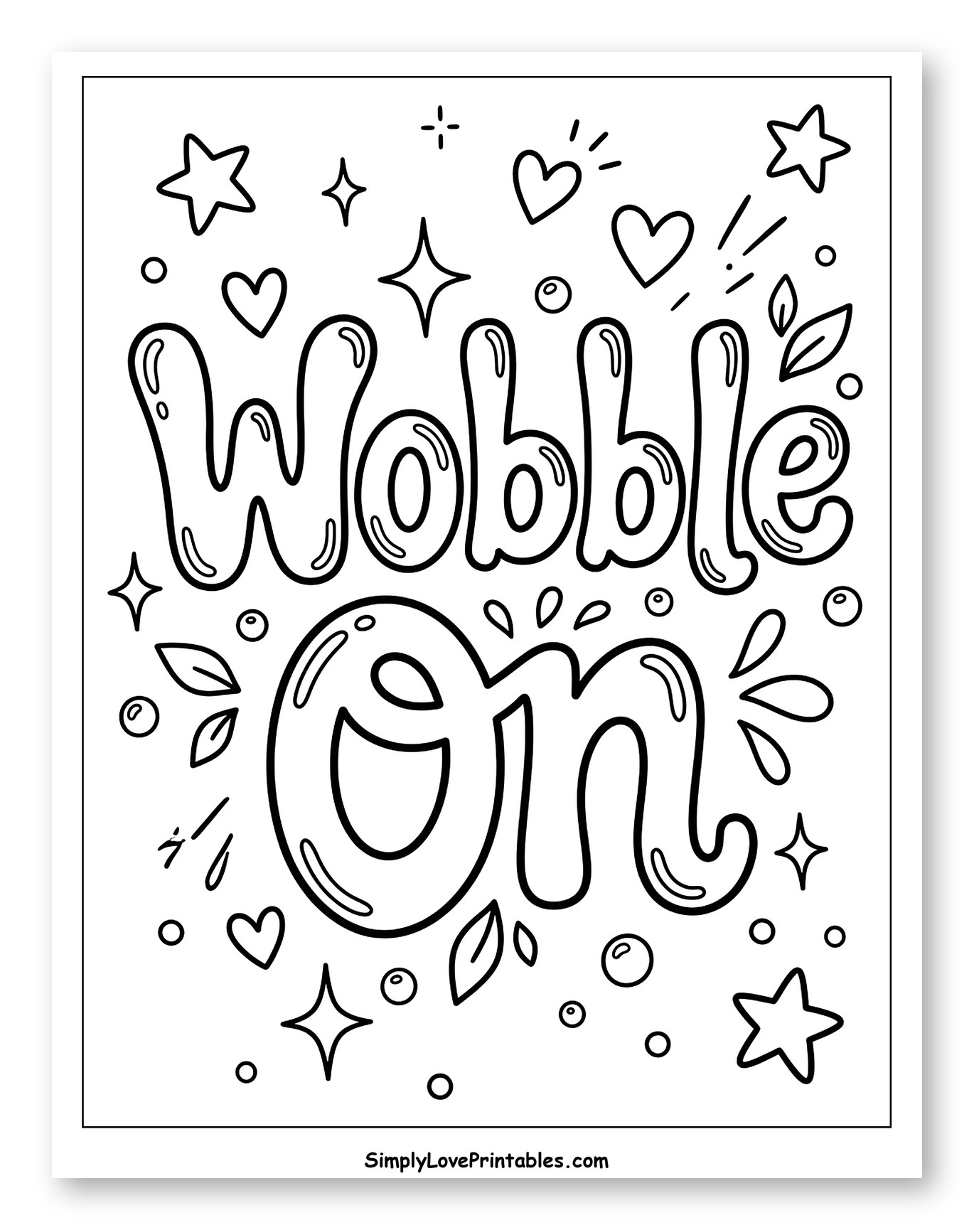 Playful Wobble On with Stars and Leaves