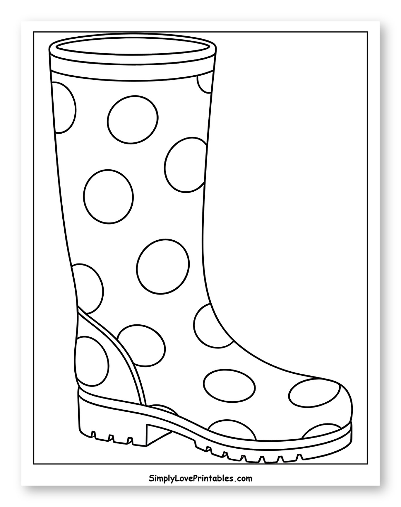 Polka Dot Rain Boot
