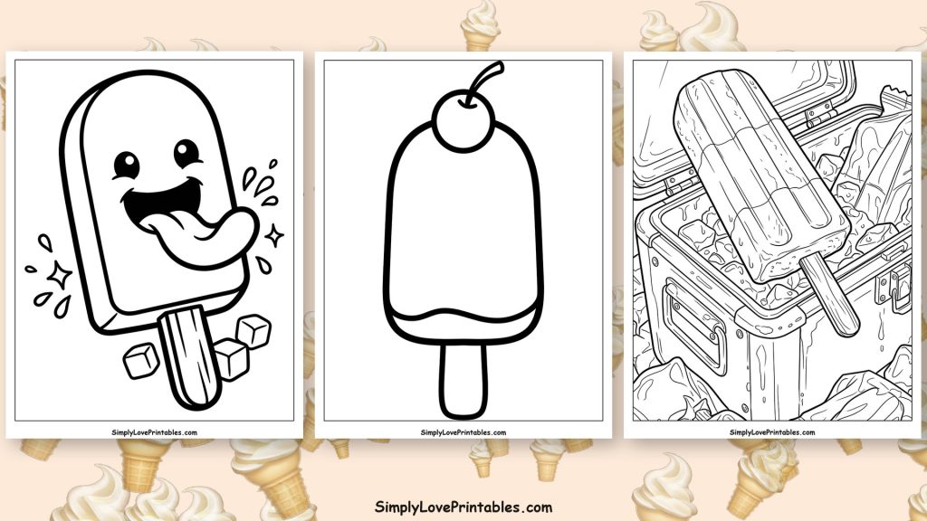 Popsicle coloring pages featured image