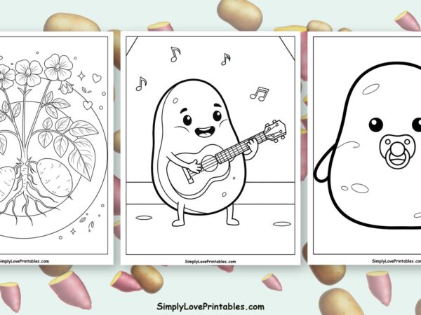 Potato coloring pages featured image