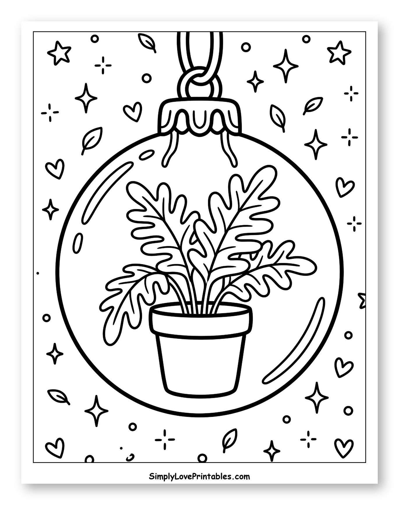 Potted Houseplant Inside a Glass Christmas Bauble