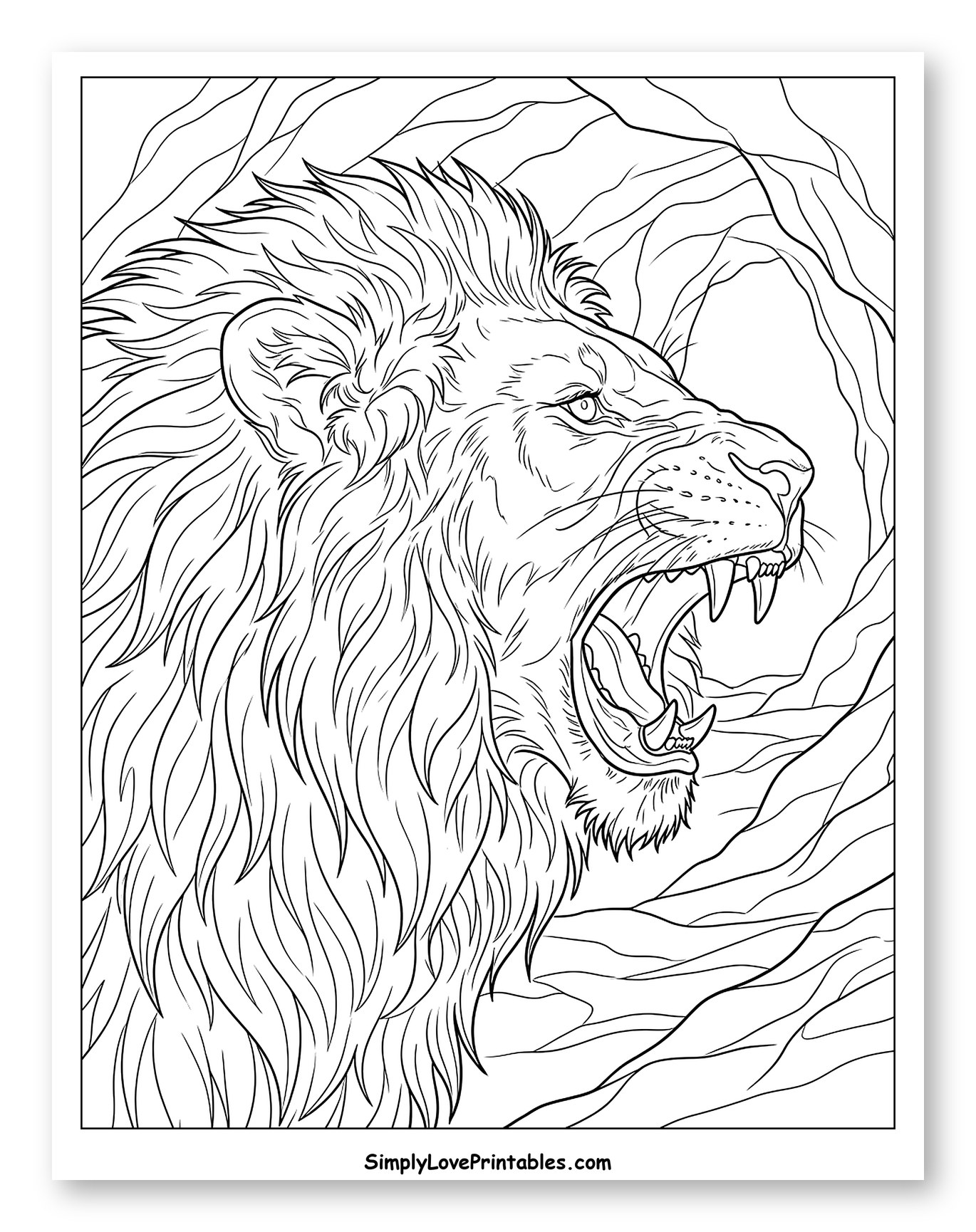 Powerful Roaring Lion Profile
