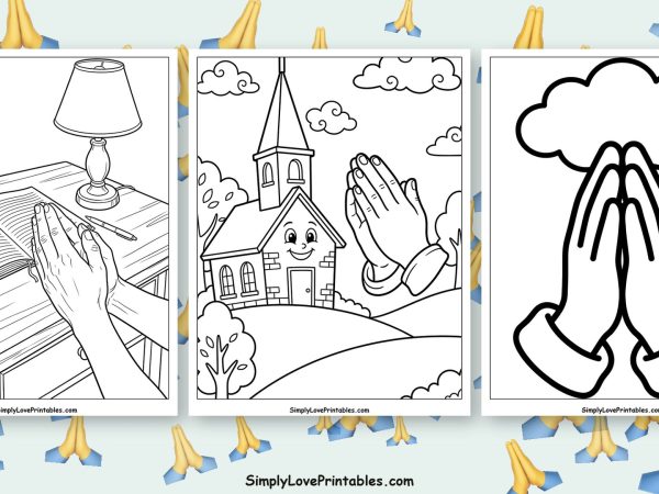 Praying hands coloring pages featured image