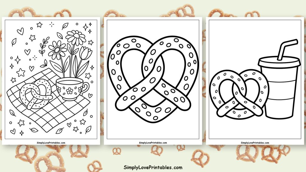 pretzel coloring pages featured image