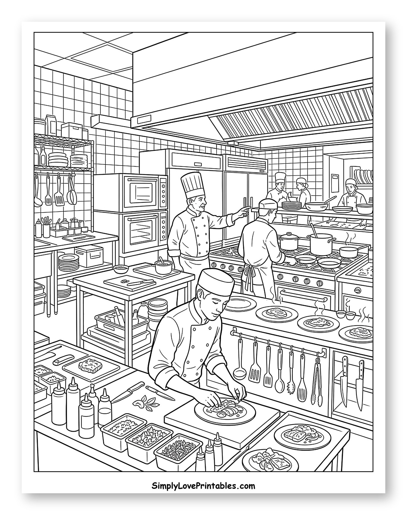 Professional Chefs Working in a Commercial Kitchen