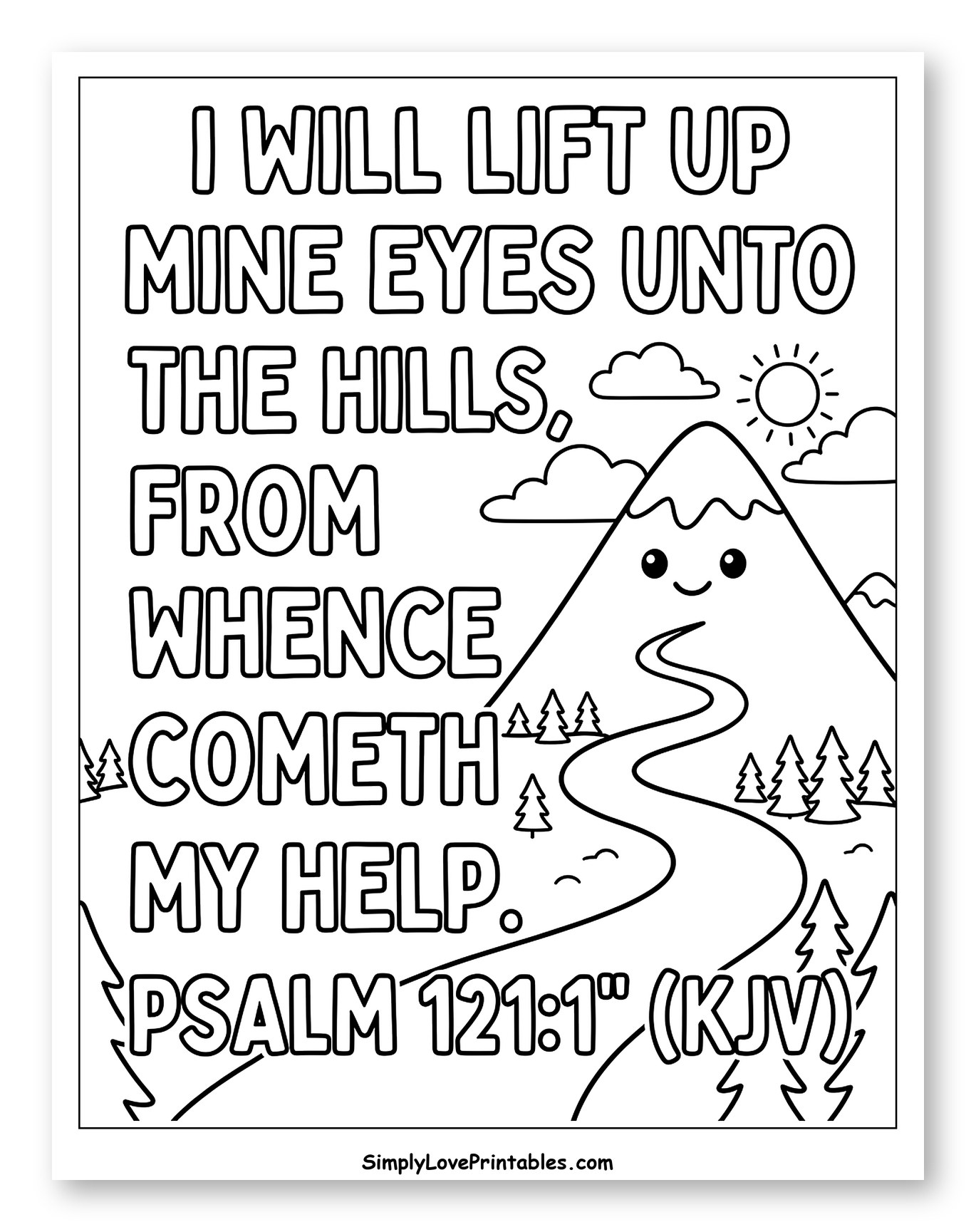 Psalm 121:1 Mountain and Path