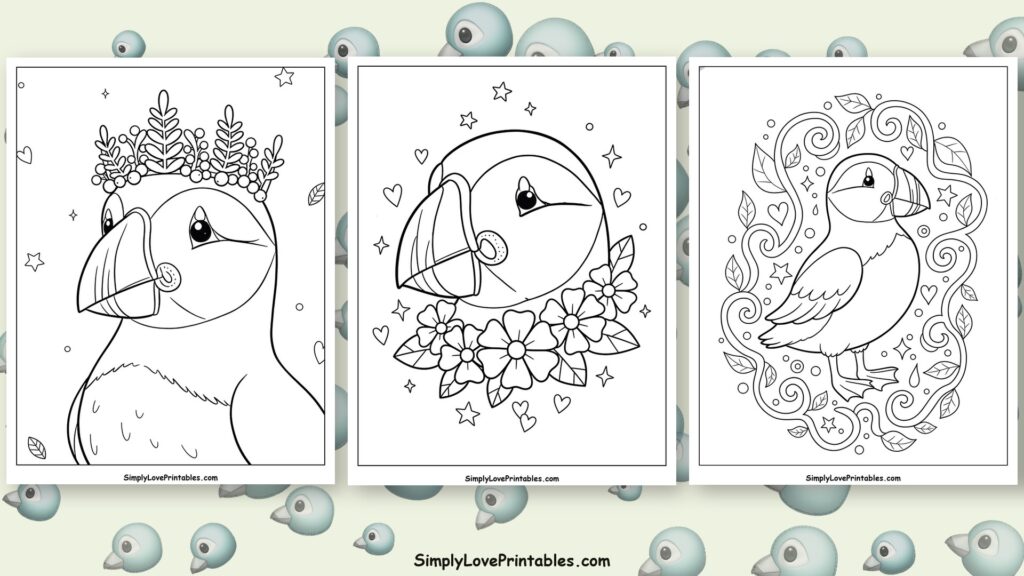puffin coloring pages featured image