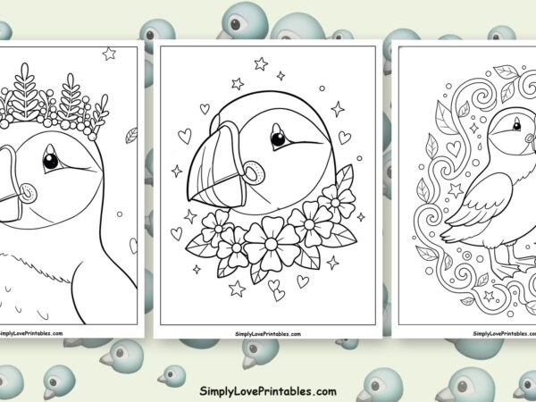 puffin coloring pages featured image