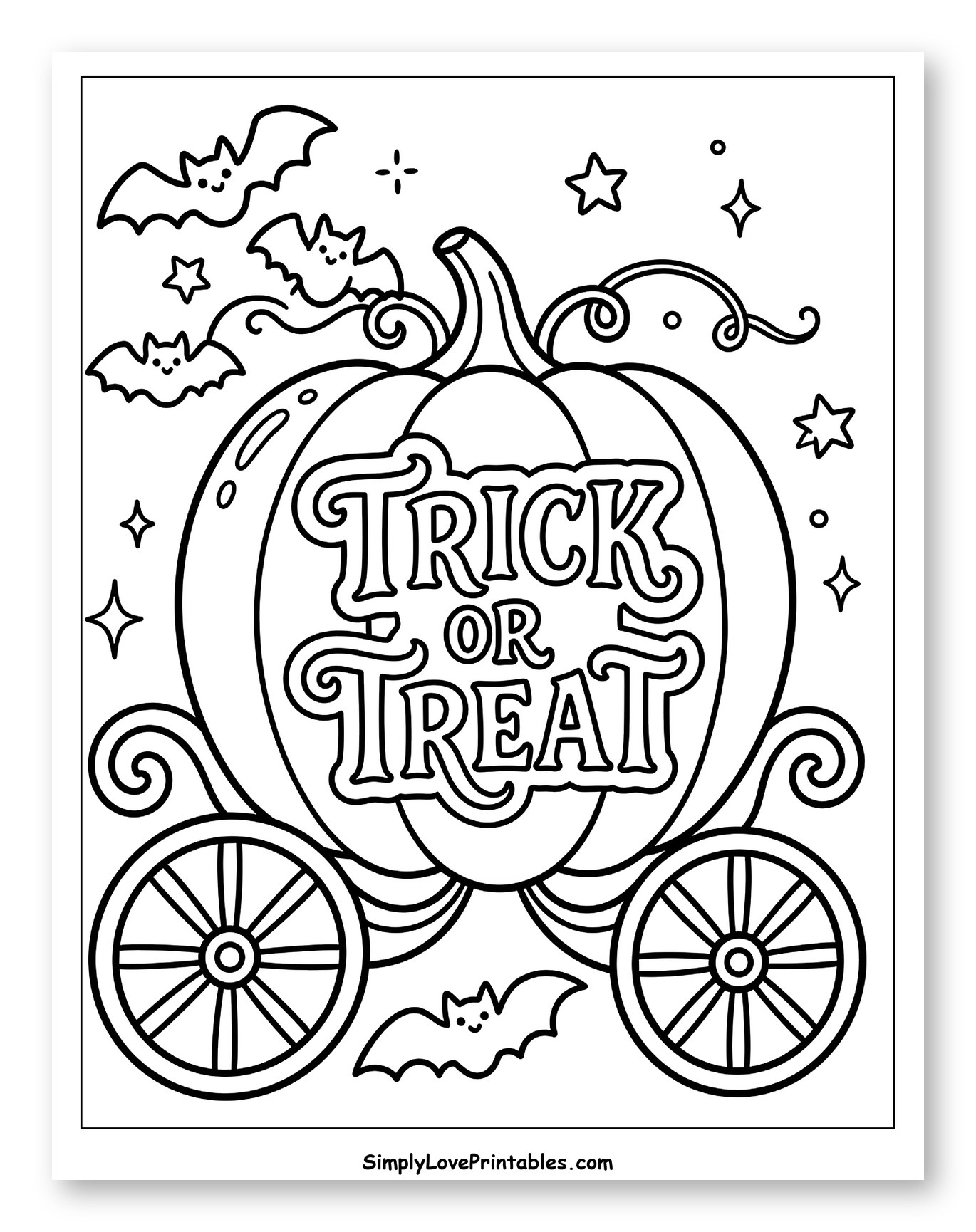 Pumpkin Carriage Trick or Treat with Bats