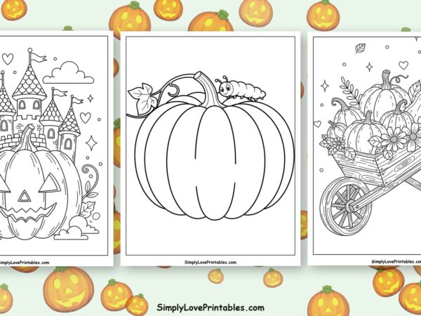 Pumpkin coloring pages featured image