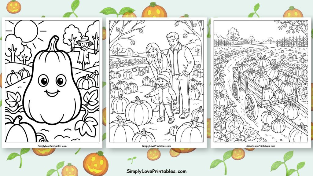 pumpkin patch coloring pages featured image