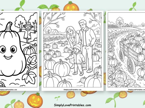 pumpkin patch coloring pages featured image