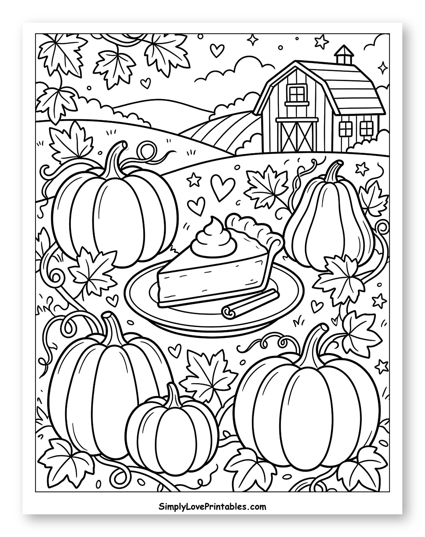 Pumpkin Pie and Pumpkins in the Patch