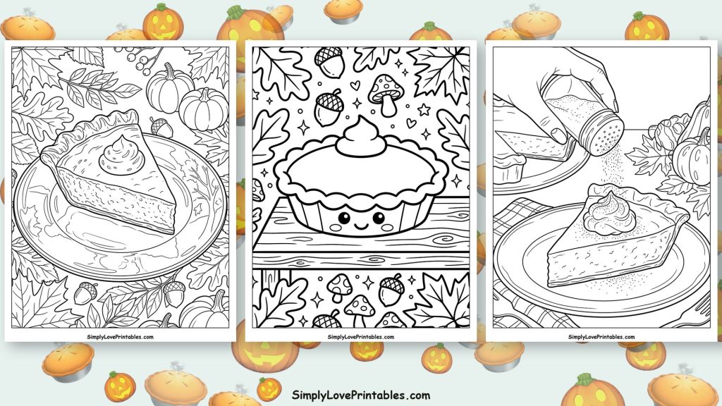 pumpkin pie coloring pages featured image