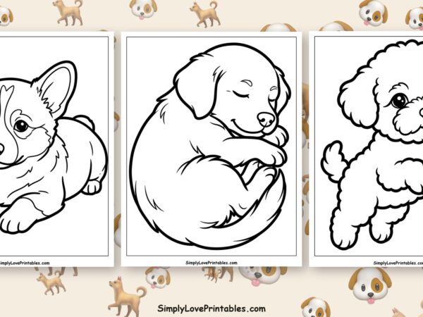 puppy coloring pages featured image