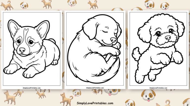 puppy coloring pages featured image
