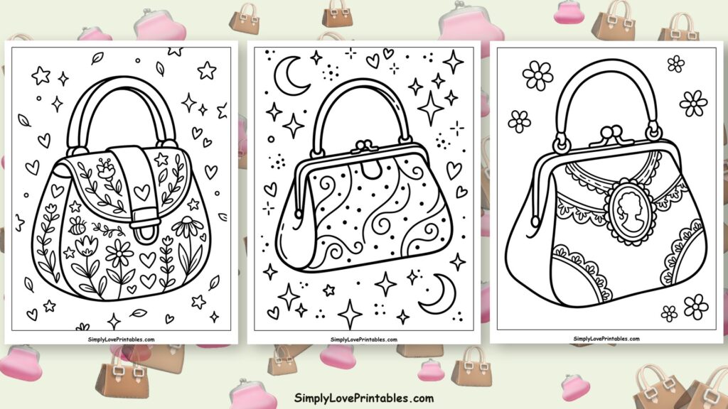 purse coloring pages featured image