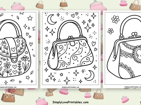 purse coloring pages featured image