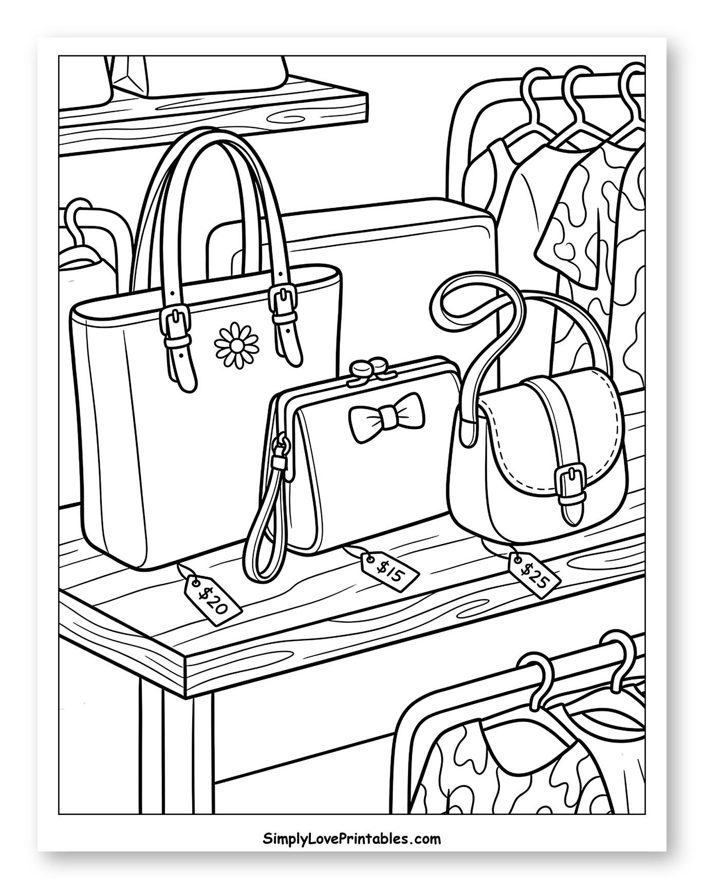 Purses and Wallets on Display with Price Tags
