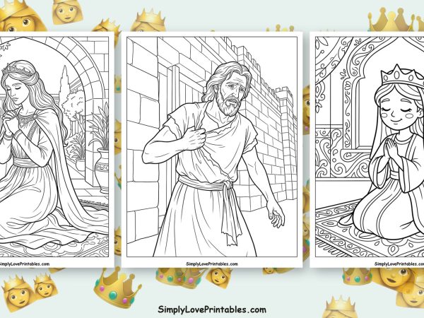 Queen Esther coloring pages featured image