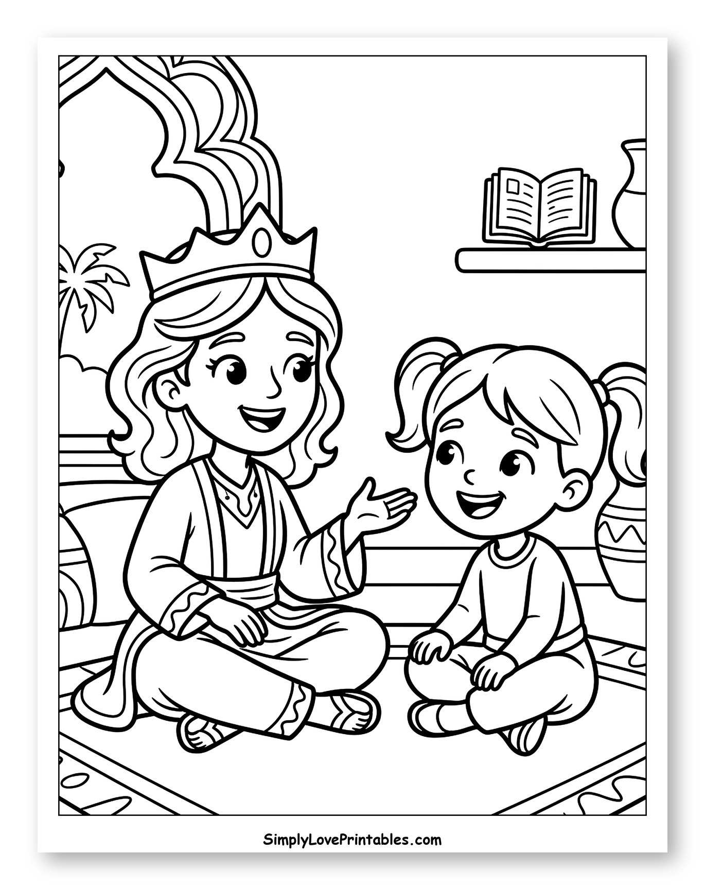 Queen Esther Telling a Story to a Child
