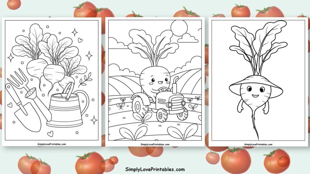 Radish coloring pages featured image