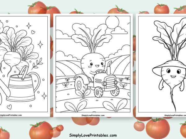 Radish coloring pages featured image