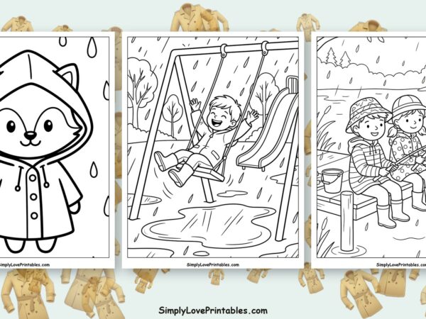 rain jacket coloring pages featured image