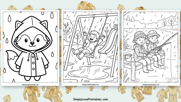 rain jacket coloring pages featured image