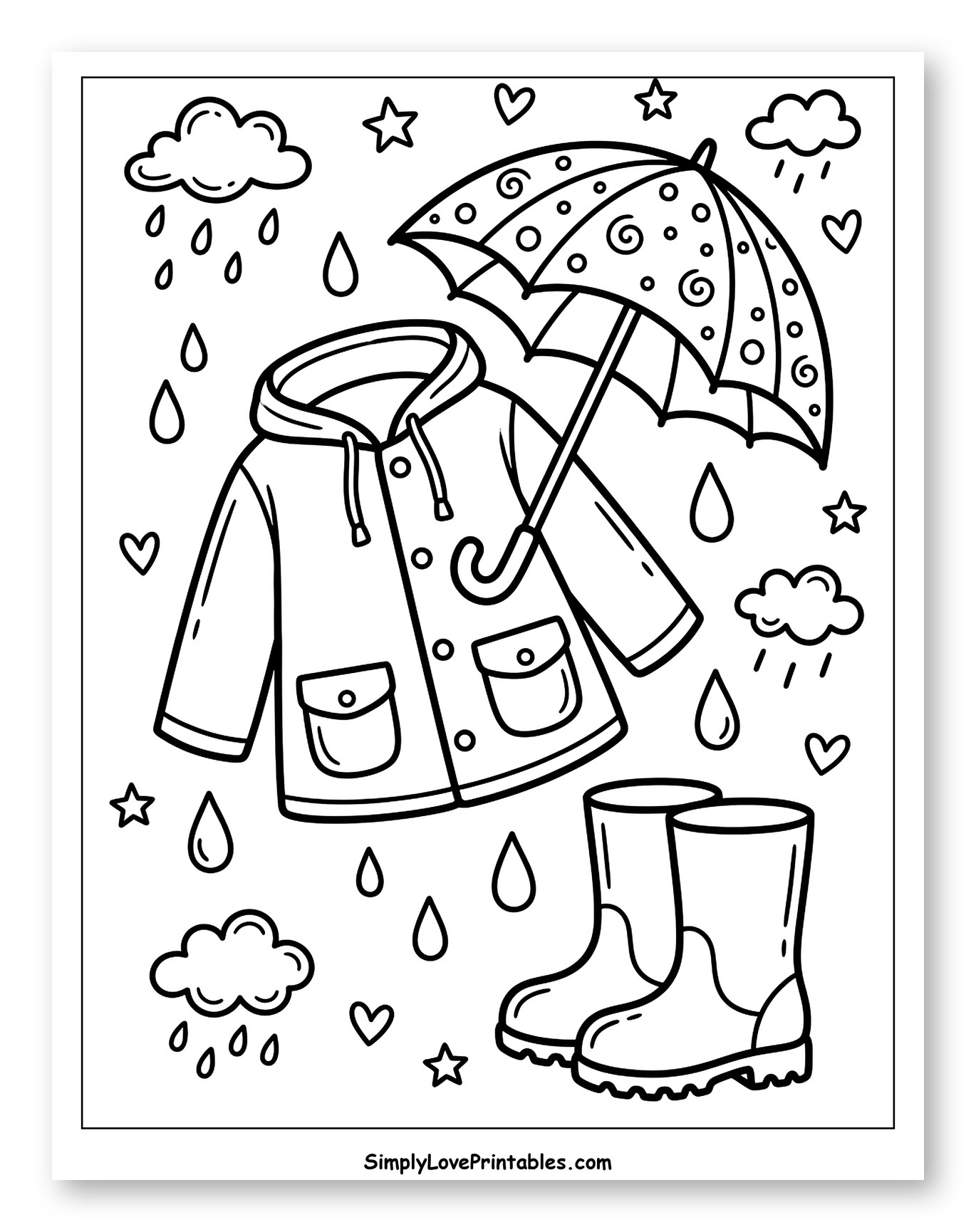 Rainy Day Outfit with Umbrella and Boots