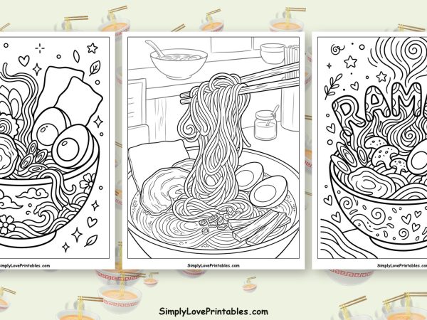 ramen coloring pages featured image