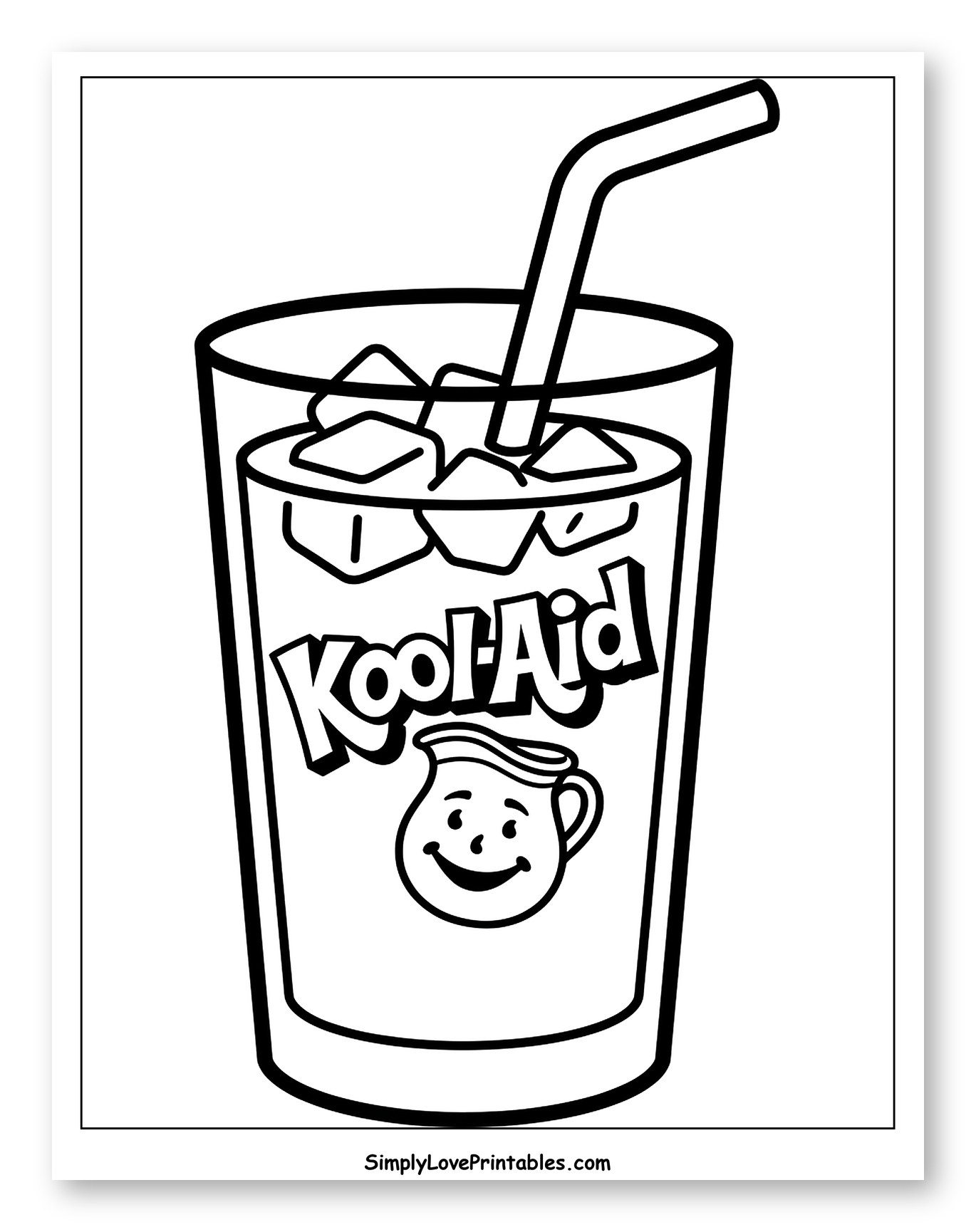 Refreshing Kool-Aid Drink with Ice Cubes
