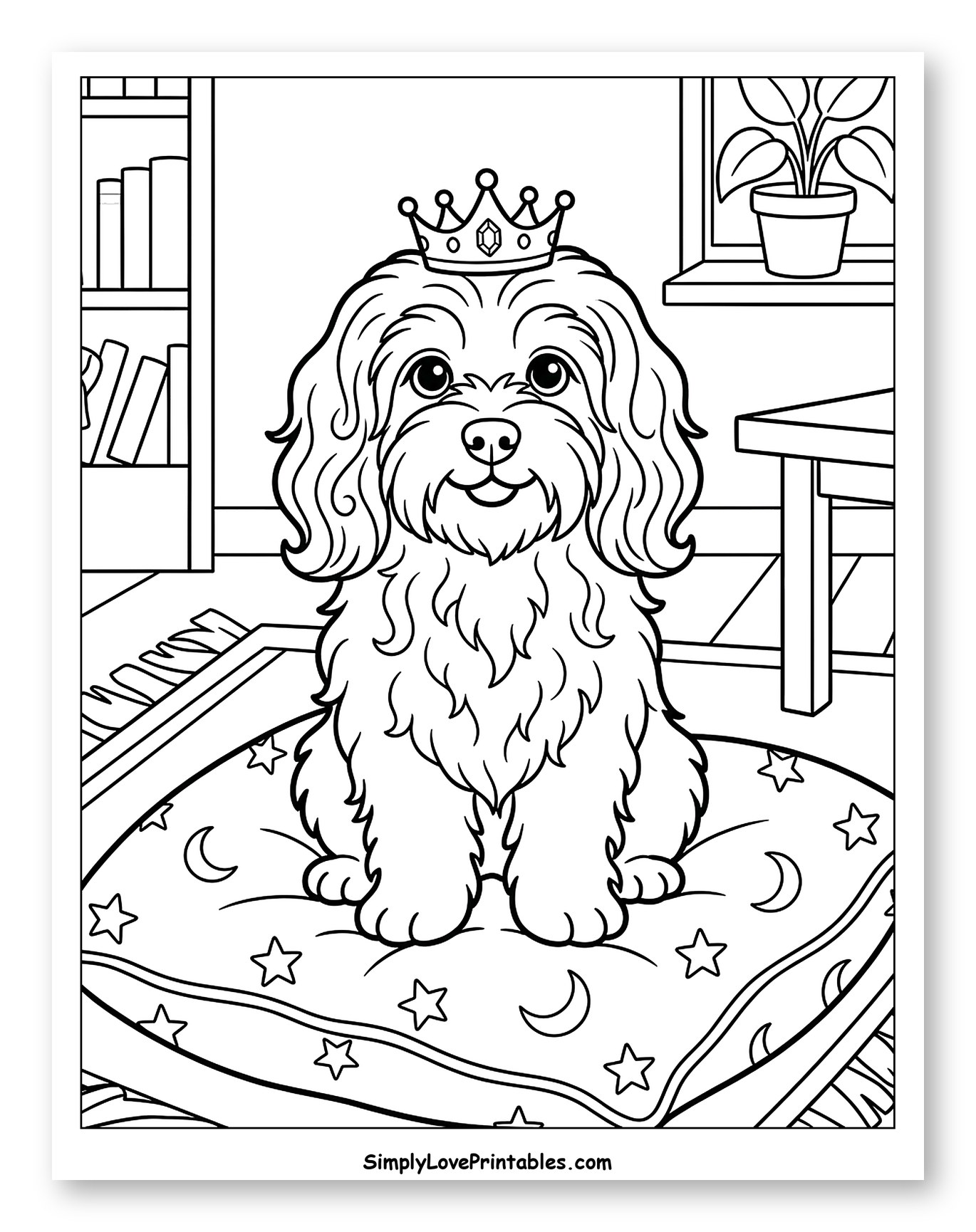 Regal Havanese Puppy on Star Pillow