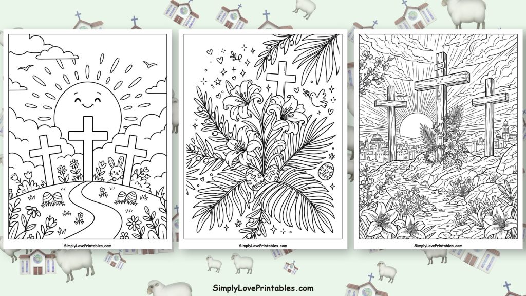 religious easter coloring pages featured image