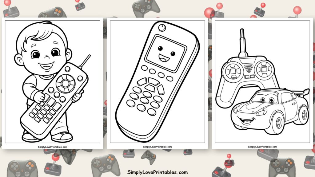 remote control coloring pages featured image