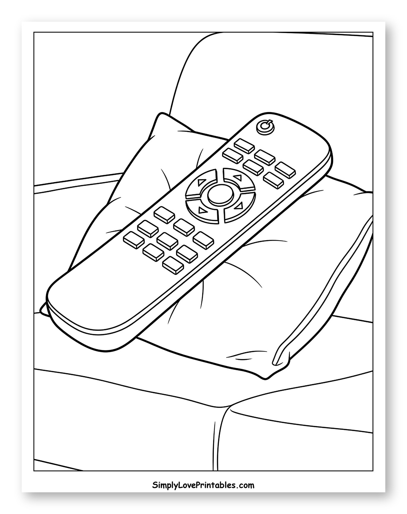Remote Control on a Couch Cushion
