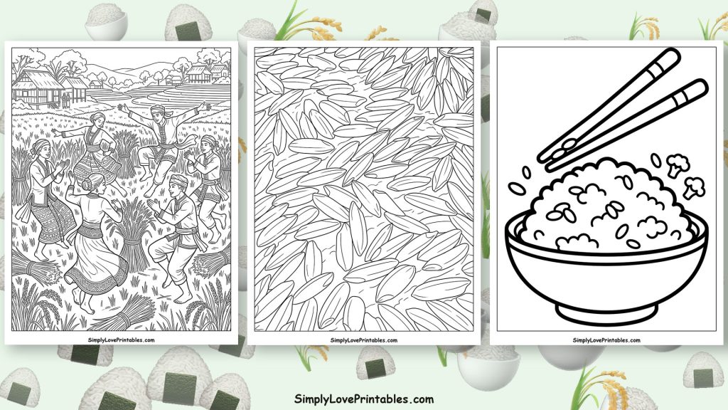 rice coloring pages featured image