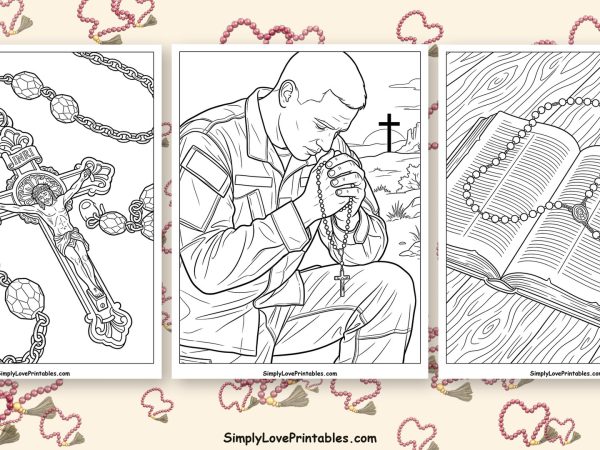 Rosary coloring pages featured image