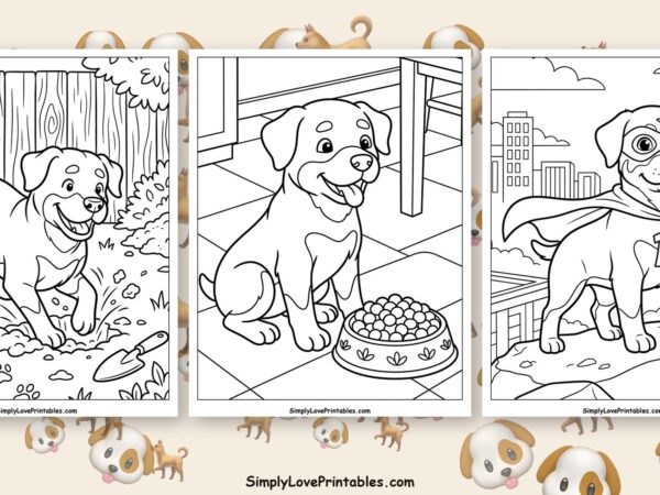 Rottweiler coloring pages featured image