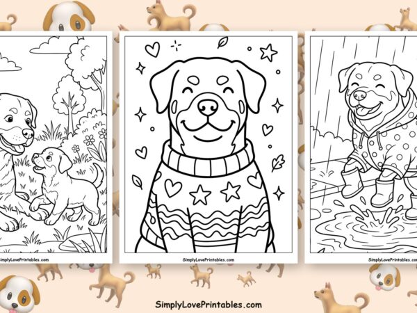 Rottweiler coloring pages featured image