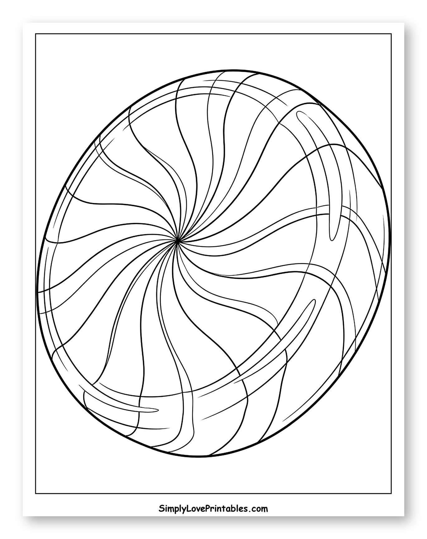 Round Swirling Peppermint Candy