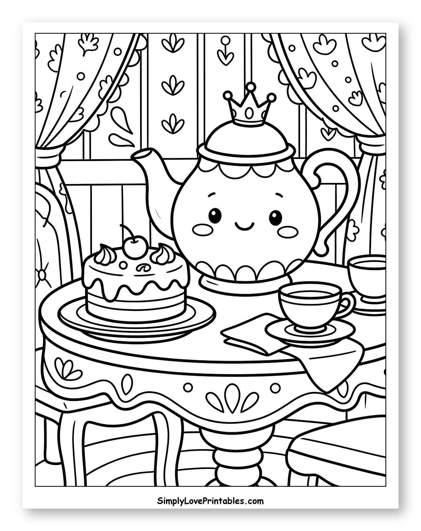 Royal Tea Party with Adorable Teapot