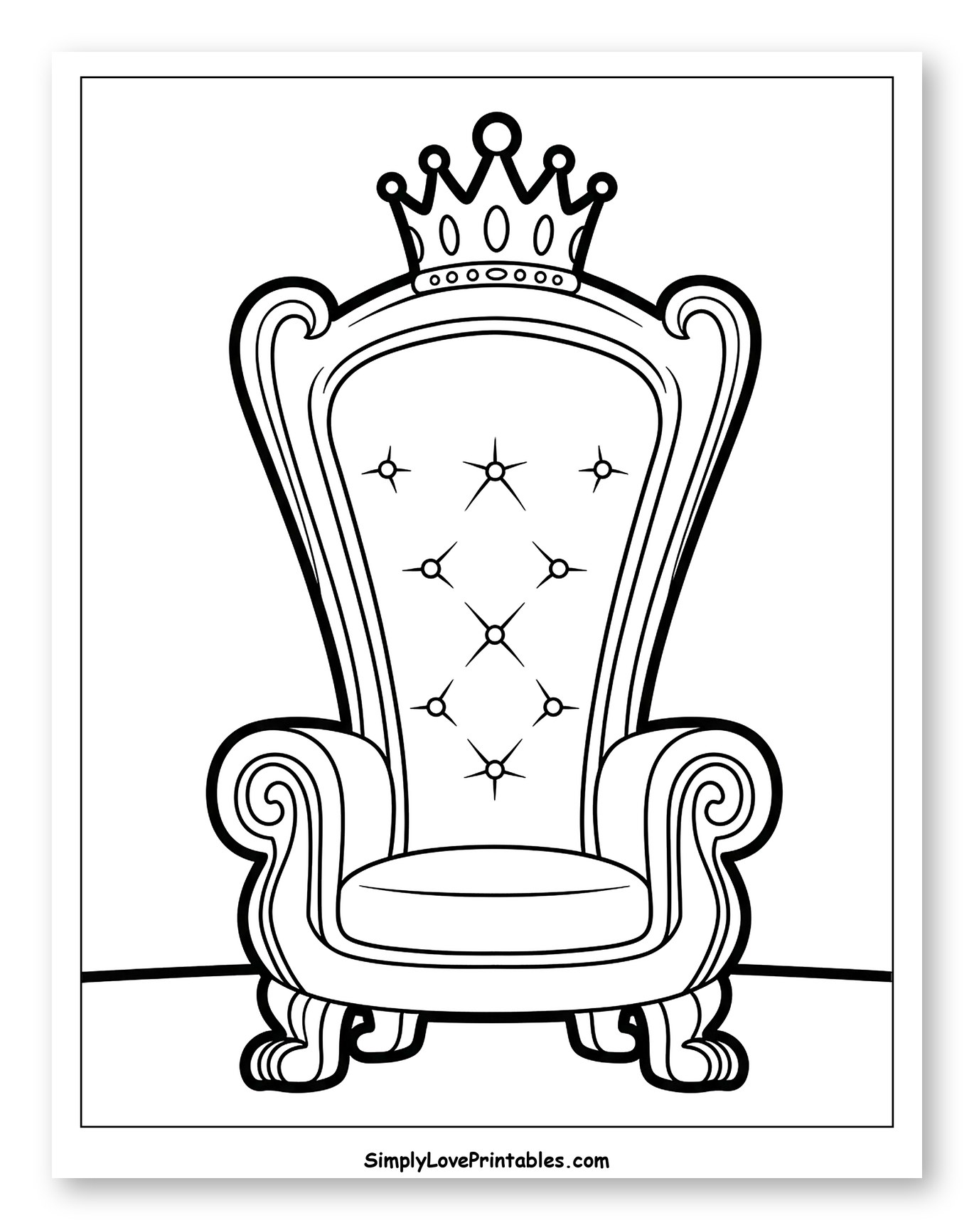 Royal Throne Chair with Crown