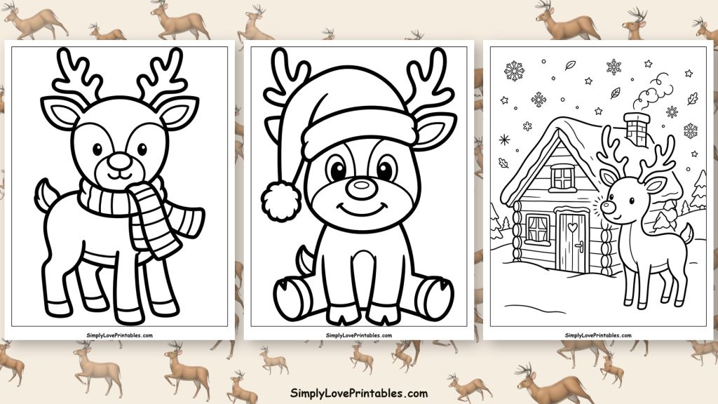 Rudolph coloring pages featured image