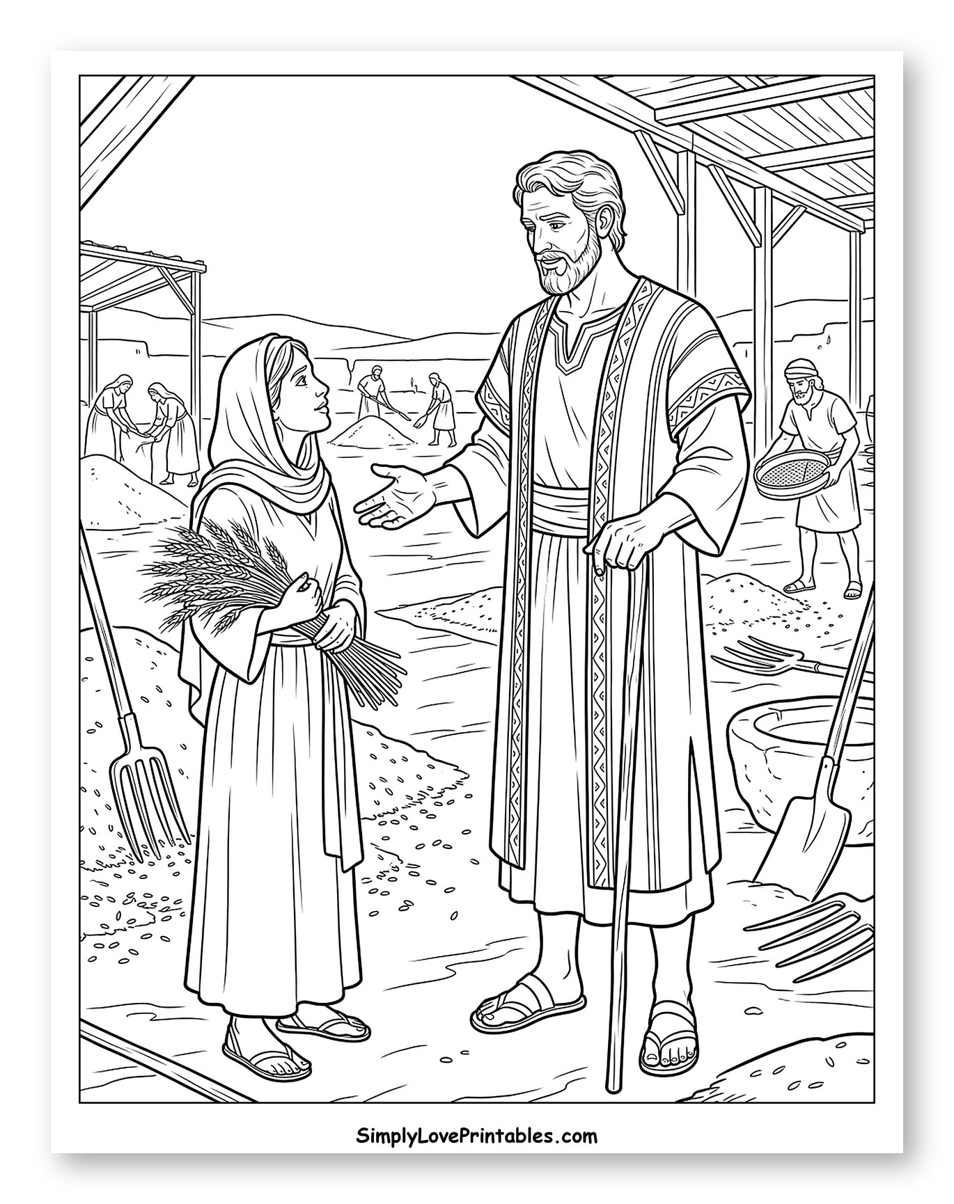 Ruth and Boaz at the Harvest