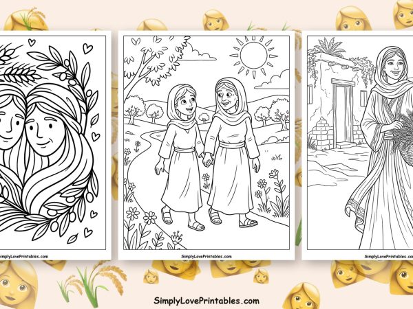 Ruth And Naomi coloring pages featured image